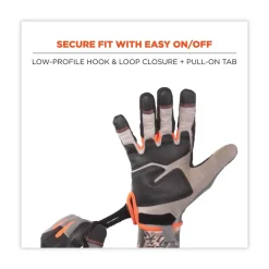 Clearance ProFlex 710 9 in. Long Heavy-Duty Mechanics Gloves - Small Gray (1-Pair) Work Gloves