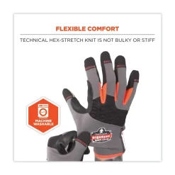 Clearance ProFlex 710 9 in. Long Heavy-Duty Mechanics Gloves - Small Gray (1-Pair) Work Gloves