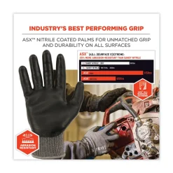 Hot ProFlex 7072 ANSI A7 Nitrile-Coated CR Gloves, Gray, X-Large, 12/Pairs/Pack Work Gloves