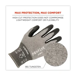 Hot ProFlex 7072 ANSI A7 Nitrile-Coated CR Gloves, Gray, X-Large, 12/Pairs/Pack Work Gloves