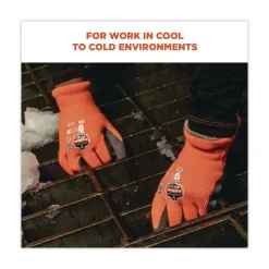 Sale ProFlex 7401 Coated Lightweight Winter Gloves - X-Large Orange (1-Pair) Work Gloves