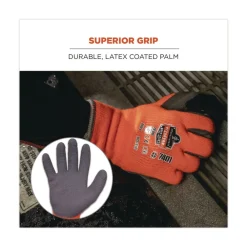 Sale ProFlex 7401 Coated Lightweight Winter Gloves - X-Large Orange (1-Pair) Work Gloves