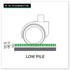 Hot 46 x 60 EverLife Moderate Use Rectangular Chair Mat for Low Pile Carpet - Clear Office Furniture & Lighting