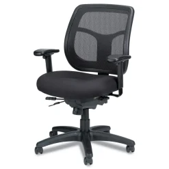 Discount 18.9 in. to 22.4 in. Seat Height Apollo Multi-Function Mesh Task Chair Supports Up to 250 lbs. - Silver Seat/Back, Black Base Office Furniture & Lighting