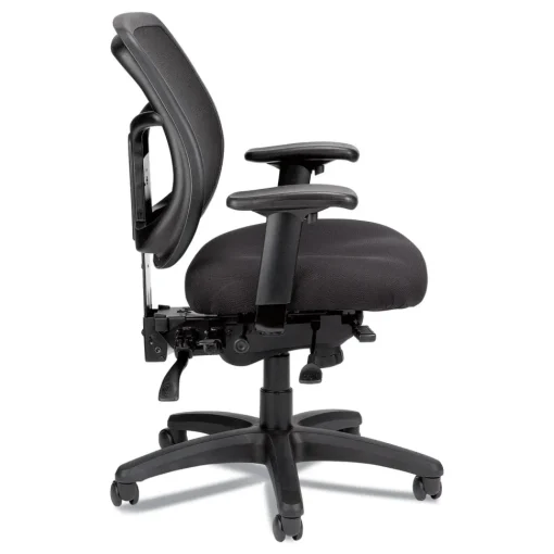 Discount 18.9 in. to 22.4 in. Seat Height Apollo Multi-Function Mesh Task Chair Supports Up to 250 lbs. - Silver Seat/Back, Black Base Office Furniture & Lighting