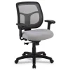 Sale 18.1 in. to 21.7 in. Seat Height Apollo Mid-Back Mesh Chair - Silver Seat, Silver Back, Black Base Office Furniture & Lighting