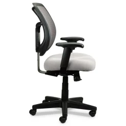 Sale 18.1 in. to 21.7 in. Seat Height Apollo Mid-Back Mesh Chair - Silver Seat, Silver Back, Black Base Office Furniture & Lighting