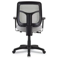 Sale 18.1 in. to 21.7 in. Seat Height Apollo Mid-Back Mesh Chair - Silver Seat, Silver Back, Black Base Office Furniture & Lighting