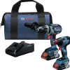 Hot Factory Reconditioned 18V Brute Tough Connected-Ready EC Brushless Li-Ion 1/2 in. Cordless Hammer Drill Driver / 1/4 / 1/2 in. 2-In-1 Impact Driver Combo Kit (4 Ah) Combo Kits