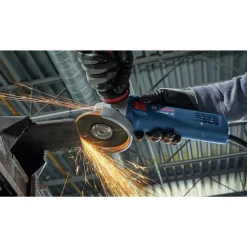 Outlet Factory Reconditioned 120V 10 Amp 4-1/2 in. Corded Ergonomic Angle Grinder with No Lock-On Paddle Switch Angle Grinders