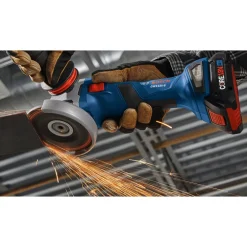 Best Factory Reconditioned 18V Lithium-Ion Brushless 4-1/2 in. Cordless X-LOCK Angle Grinder Kit (4 Ah) Angle Grinders