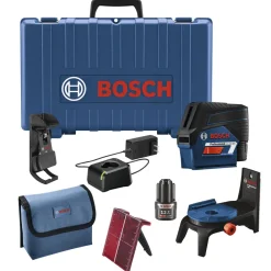 Discount Factory Reconditioned 12V MAX Lithium-Ion 100 ft. Cordless Cross-Line Laser with Plumb Points Kit (2 Ah) Measuring Tools