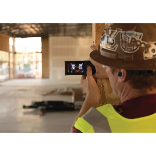 Clearance Factory Reconditioned 400 ft Cordless Bluetooth Laser Measure with Camera Viewfinder and AA Batteries Kit Measuring Tools