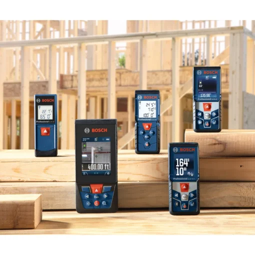 Clearance Factory Reconditioned 400 ft Cordless Bluetooth Laser Measure with Camera Viewfinder and AA Batteries Kit Measuring Tools