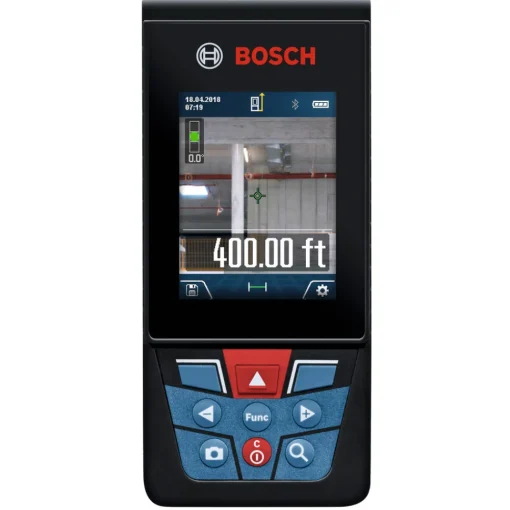 Clearance Factory Reconditioned 400 ft Cordless Bluetooth Laser Measure with Camera Viewfinder and AA Batteries Kit Measuring Tools