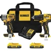 Factory Reconditioned 20V MAX 1/2 in. Cordless Drill Driver and 1/4 in. Cordless Impact Driver Combo Kit (2 Ah) Combo Kits