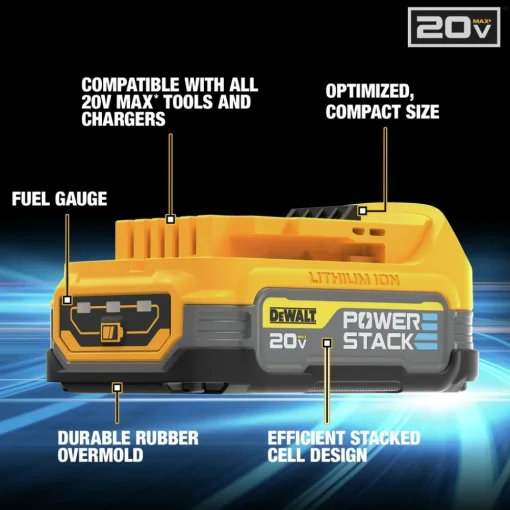 Outlet Factory Reconditioned 20V MAX POWERSTACK 1.7 Ah Compact Lithium-Ion Battery Power Tool Accessories