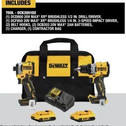 Online Factory Reconditioned 20V MAX XR 1/2 in. Cordless Drill Driver and 20V MAX ATOMIC 1/4 in. Cordless Impact Driver Combo Kit (2 Ah) Combo Kits