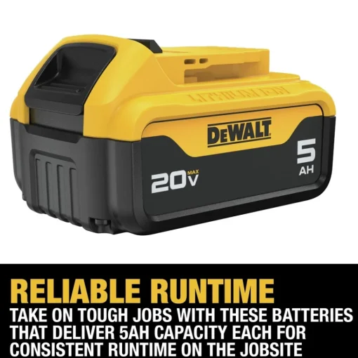 Online Factory Reconditioned (2) 20V MAX 5 Ah Lithium-Ion Batteries and Charger Kit Power Tool Accessories
