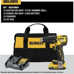 Hot Factory Reconditioned 20V MAX Lithium-Ion Brushless 1/2 in. Cordless Hammer Drill Kit (2 Ah) Hammer Drills