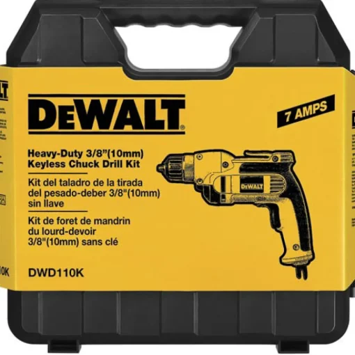 Hot Factory Reconditioned 8 Amp VSR 3/8 in. Pistol Grip Drill with Keyless Chuck Kit Drill Drivers