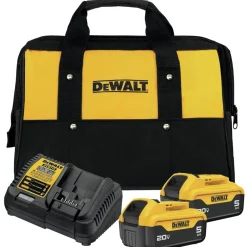 Outlet Factory Reconditioned 20V MAX 5 Ah Lithium-Ion Batteries and 12V MAX - 20V MAX Charger Starter Kit Power Tool Accessories