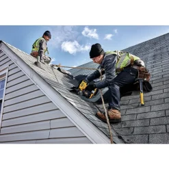 Outlet Factory Reconditioned 20V MAX Brushless Lithium-Ion 15 Degree Cordless Coil Roofing Nailer Kit (2 Ah) Nailers & Staplers