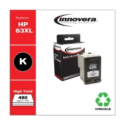 New Factory Reconditioned 480 Page-Yield Remanufactured High-Yield Ink Replacement for 63XL (F6U64AN) - Black Office Electronics & Batteries