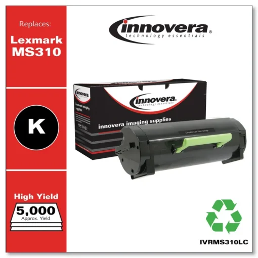 Factory Reconditioned 5000 Page-Yield Remanufactured High-Yield Toner Replacement for MS310 - Black Office Electronics & Batteries