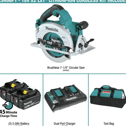 Factory Reconditioned 18V X2 LXT Lithium-Ion (36V) 5 Ah Brushless Cordless 7-1/4 in. Circular Saw Kit Circular Saws|Scroll Saws