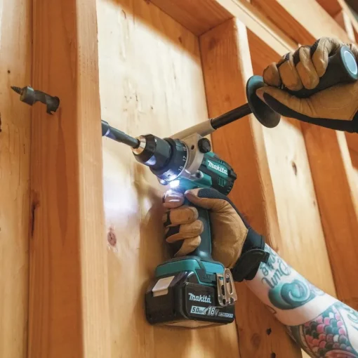 Discount Factory Reconditioned 18V LXT Brushless Lithium-Ion 1/2 in. Cordless Hammer Drill Driver and 4-Speed Impact Driver Combo Kit with 2 Batteries (5 Ah) Combo Kits