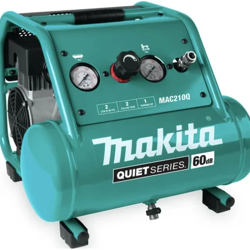 Clearance Factory Reconditioned Quiet Series 1 HP 2 Gallon Oil-Free Hand Carry Air Compressor Air Compressors