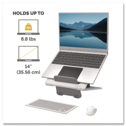 New 9.25 in. x 10.55 in. x 0.55 in. to 8 in. Supports Up to 8.8 lbs. Breyta Laptop Stand - White Office Furniture & Lighting
