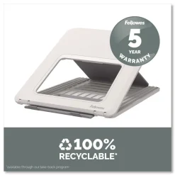 New 9.25 in. x 10.55 in. x 0.55 in. to 8 in. Supports Up to 8.8 lbs. Breyta Laptop Stand - White Office Furniture & Lighting