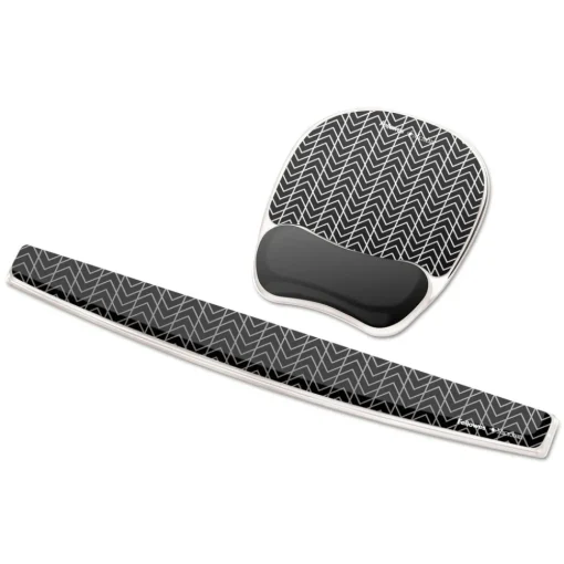 Discount 18.5 in. x 2.31 in. Photo Gel Keyboard Wrist Rest with Microban Protection - Chevron Design Office Furniture & Lighting