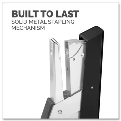 New LX890 0.25 in./0.31 in. Staples 40-Sheet Capacity Handheld Plier Stapler with Antimicrobial Protection - Black/White Office Staplers & Punches