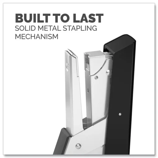 New LX890 0.25 in./0.31 in. Staples 40-Sheet Capacity Handheld Plier Stapler with Antimicrobial Protection - Black/White Office Staplers & Punches