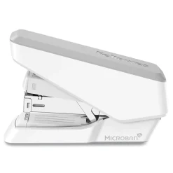 Online LX860 EasyPress 40-Sheet Capacity Half Strip Stapler with Antimicrobial Protection - Gray/White Office Staplers & Punches