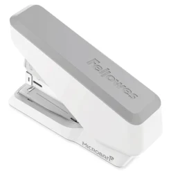 Online LX860 EasyPress 40-Sheet Capacity Half Strip Stapler with Antimicrobial Protection - Gray/White Office Staplers & Punches