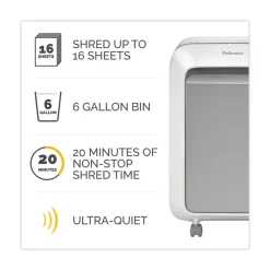 Hot Powershred LX210 16 Manual Sheet Capacity Micro-Cut Shredder - White Office Electronics & Batteries