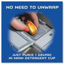 Outlet Box of 32 Dish Detergent Gelpacs - Orange Scent (8/Carton) Cleaning & Janitorial Supplies