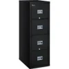 Outlet Patriot by 17.75 in. x 25 in. x 52.75 in. Insulated Fire File with 4 Legal/Letter Drawers - Black Office Furniture & Lighting