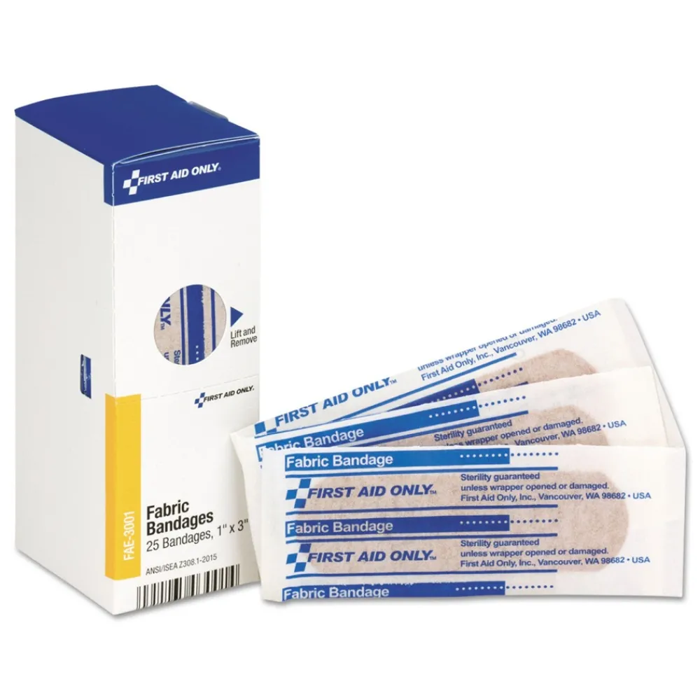 1 in. x 3 in. SmartCompliance Fabric Bandages (25/Box) Cleaning & Janitorial Supplies