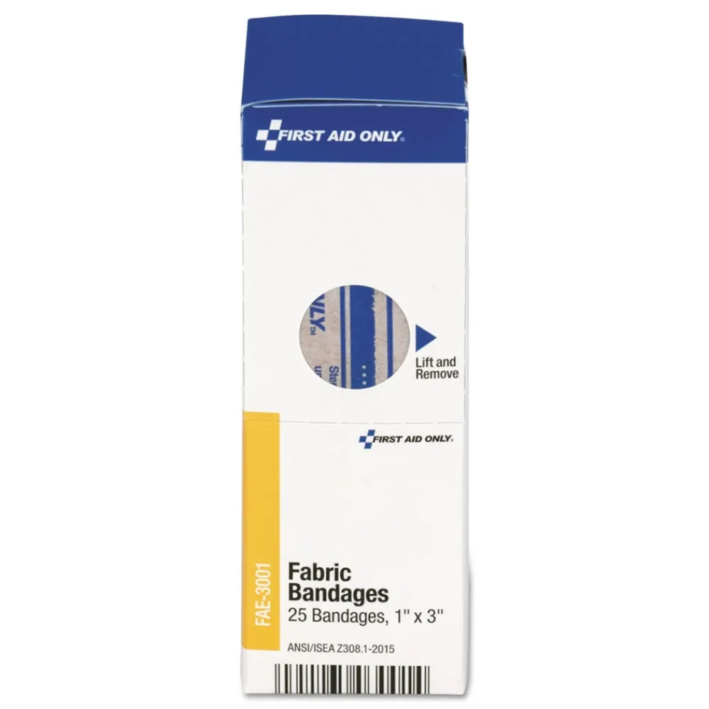 1 in. x 3 in. SmartCompliance Fabric Bandages (25/Box) Cleaning & Janitorial Supplies