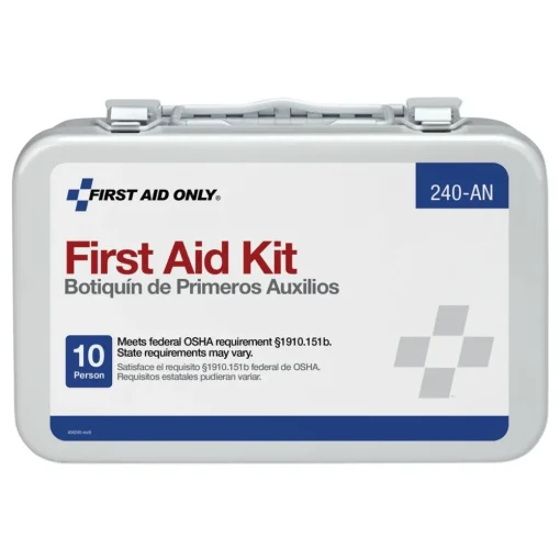 Sale ANSI/OSHA Compliant Unitized First Aid Kit for 10 People with Metal Case (1-Kit) Emergency Response