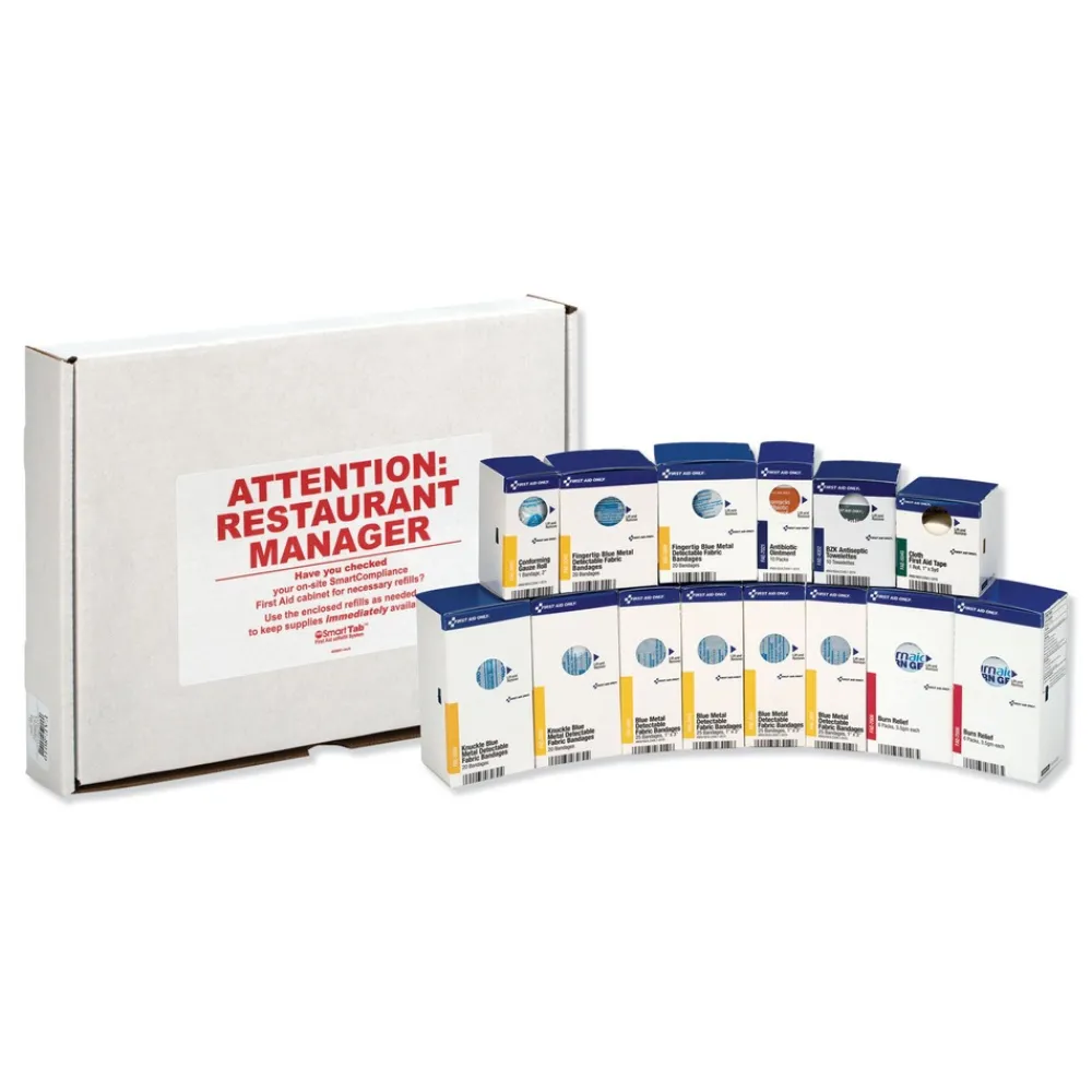 Clearance SmartCompliance Restaurant First Aid Cabinet Refill (1-Kit) Emergency Response