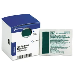 Clearance SmartCompliance Castile Soap Towelettes (10/Box) Skin Care & Personal Hygiene
