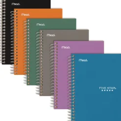Hot 9.5 x 7.25 Sheets (150) Medium/College Rule Wirebound Notebook - Randomly Assorted Cover Color Paper & Printables