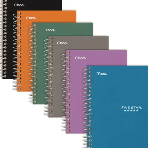 Hot 9.5 x 7.25 Sheets (150) Medium/College Rule Wirebound Notebook - Randomly Assorted Cover Color Paper & Printables