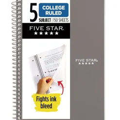 Hot 9.5 x 7.25 Sheets (150) Medium/College Rule Wirebound Notebook - Randomly Assorted Cover Color Paper & Printables
